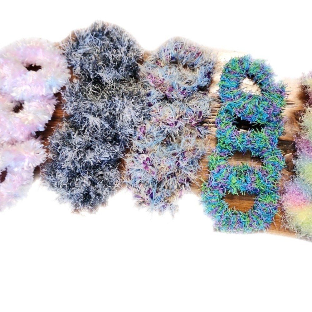 Colorful Fuzzy Hair Scrunchies choose 4